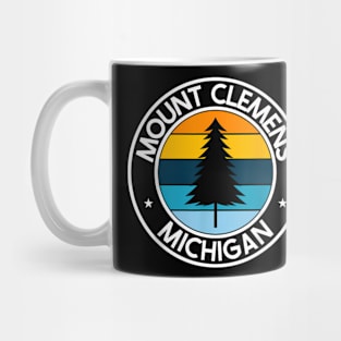 Mount Michigan MI USA City Pride Retro Sunset Mug